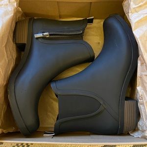 Lucky Brand black rubber booties, size 9. Only worn a few times!